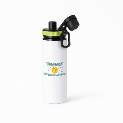 Hacebo® - This is my wednesday mug waterfles met draaidop groen - iemand die houdt van koffie - kopje koffie - woensdag koffie - koffie liefhebbers - quote - verjaardagscadeau - cadeau - kado - gift - geschenk - water fles - 850ML
