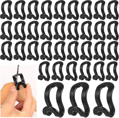 Famanu – Kledinghangerconnectorhaken - ruimtebesparende kledinghangerhaken - kledinghangerconnectorhaken - ruimtebesparende hangers voor kledingkast - garderobekast - garderobekast - organizerhaak (zwart)