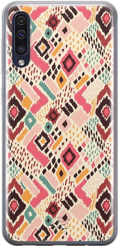 Hoesje geschikt voor Samsung Galaxy A50 - Boho vibes - Soft Case - TPU - Print - Multi - Mooie Telefoonhoesjes