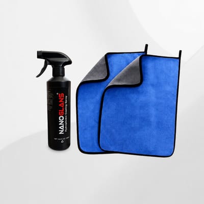 NANOGLANS COATING SET- Voor Auto & Motor - Keramische coating - Ceramic glass coating - Nano Coating - 500ML + 2 stuks 60x40cm Microvezel doeken