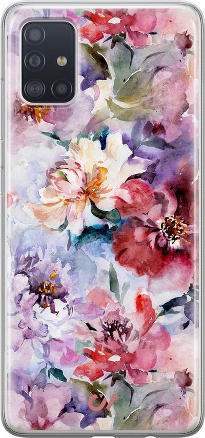 Hoesje geschikt voor Samsung Galaxy A51 hoesje - Bloemen Acryl - - Roze - - Casevibes
