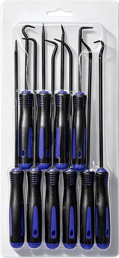 Haak Gereedschap Set - Reparatie Pick Tools - Onderhoud Werkplaats - 10 Delige Set - Verschillende Maten - Zwart