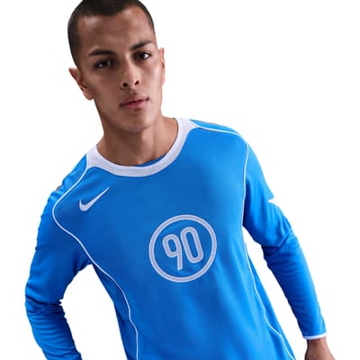 Nike Football T-shirts Heren - Blauw - Maat M - Katoen Jersey