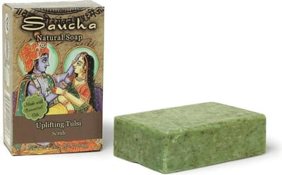 Saucha scrub zeep, Uplifting Tulsi, Prabhuji's Gifts, 100% natuurlijk, vegan