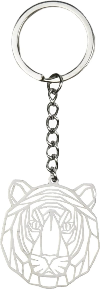 Sleutelhanger Patroon Metalen Sleutelhanger Geometrisch - Tijger