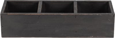 Clayre & Eef Houten Kistje 33x12x7 cm Zwart Hout