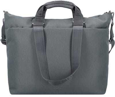 JOST Schoudertas met laptopvak Bergen Business Tote Bag Mid Grey Grijs