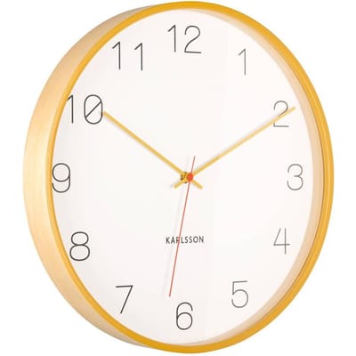 Karlsson Wandklok Joy - Geel - Ø40cm - Wandklok Modern