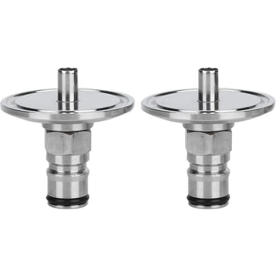 Lot de 2 adaptateurs de fût de brassage maison en acier inoxydable 304, 1,5 po, TriClamp vers Ball Lock, raccord de brassage white