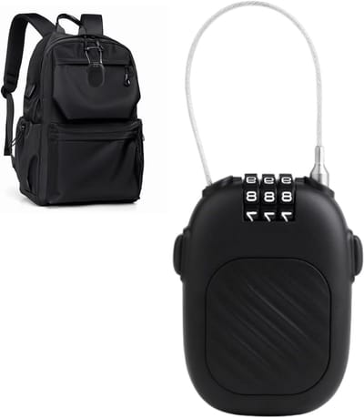 Intrekbaar Kabelslot - Cijferslot Bagage - Spullen Beveiligen - Sleutelloos Combinatieslot - 36 cm - Zwart