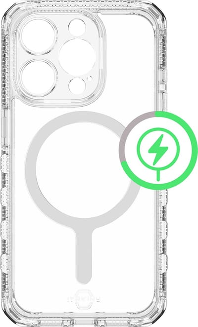 ITSKINS Supreme R Hoesje Geschikt voor Apple iPhone 15 Pro | Compatibel met MagSafe | Back Cover | 4.5M Valbescherming | Transparant