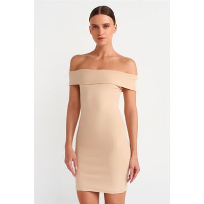 Bodycon Mini-jurk met Off-shoulder Halslijn