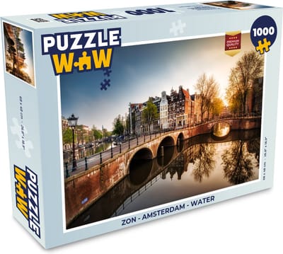 Puzzel Zon - Amsterdam - Water - Legpuzzel - Puzzel 1000 stukjes volwassenen