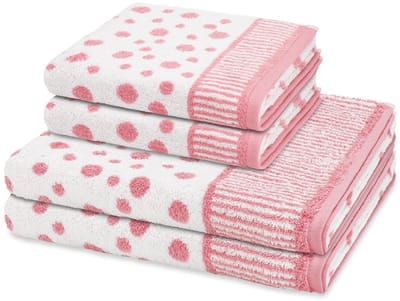 Ross Sonstiges 2 X handdoek 2 X douchehanddoek - in set 4 pack Punkte allover