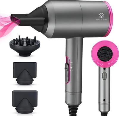 Rock&Rose Fohn met diffuser - 3 Standen - Coolshot - Ionische Haardroger - AirStyler - Krullen - Hair Dryer - 2000W