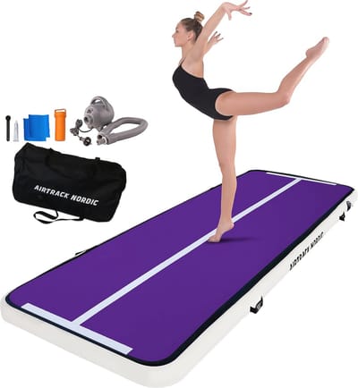 Opblaasbare Gymnastiekmat 3m/4m/5m/6m/7m/8m met Pomp - Duurzaam en Draagbaar