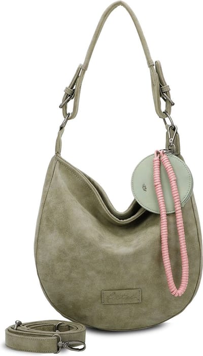 Fritzi aus Preußen Schoudertas Fritzi Hobo Vintage Shoulder Bag Moss Kaki