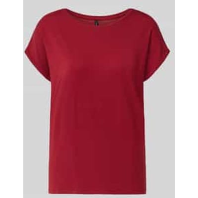 Vero Moda T-shirt Vmava Plain Ss Top Jrs Noos 10284468 Biking Red Dames Maat - XL