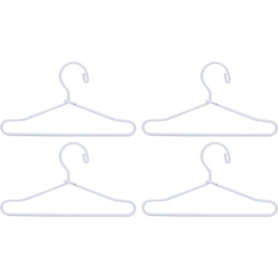 20 STUKS Poppenkledinghangers Poppenkleding 65mm Roestvrij Staal Poppenhuis Miniatuur Draadhangers white