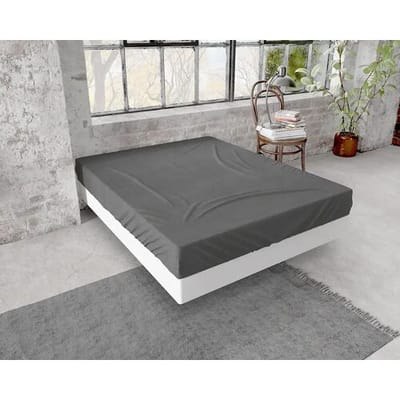 Dreamhouse Hoeslaken Flanel Antraciet - 140 x 200/210 cm + 30 cm hoekhoogte
