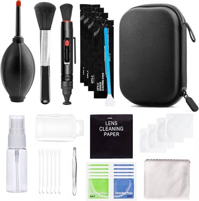 Garpex® Camera Lens Schoonmaakset met Blaasbalg & Lenspen - Cleaning Kit incl. Reinigingsdoekjes - Fotografie Accessoires voor DSLR & Objectief