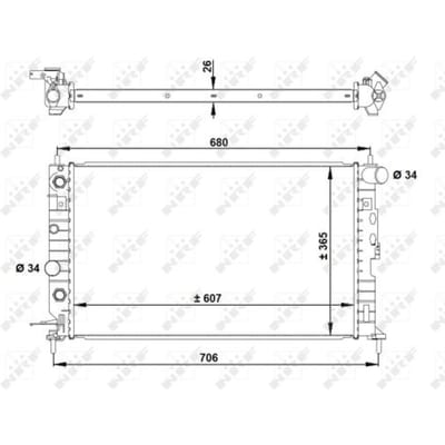 Radiator, motorkoeling Economy Class NRF 50219A