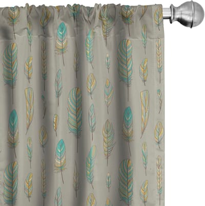 ABAKUHAUS Boheemse Gordijnen – 2x75×175 cm – Microvezel, halfdonker