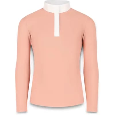 Kentucky Horsewear - Wedstrijdshirt Tokyo – Meisjes – Lange Mouw – Oud Roze – Maat 150 – Ademend & Elastisch