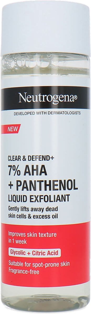 Neutrogena Clear & Defend 7% AHA + Panthenol Liquid Exfoliant - 125 ml