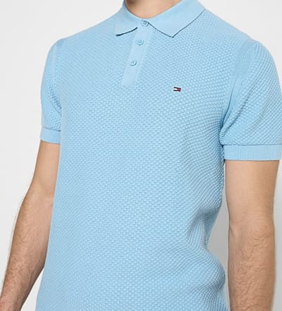 Tommy Hilfiger Oval Structure S/S Polo Heren- Maat L