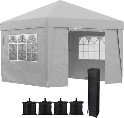 Tuinpaviljoen Pop-up 3x3m met UV-bescherming en Zijwanden