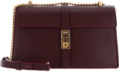 DKNY Leren Schoudertas Alora Flap Shoulder Bag Garnet Wijnrood