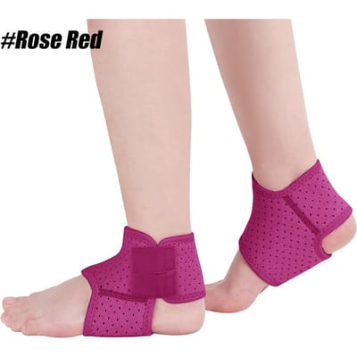 Chevillère pour enfants Support réglable Respirante Stabilisateur pour le sport la danse Protège-pieds pour enfant Wraps S rouge rose