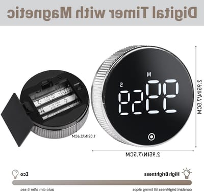 Digitale Keuken Timer met Magnetische Bevestiging, LED Display en Hardgeluid voor Eieren en Koken - Perfecte Countdown Timer voor Keukengebruik