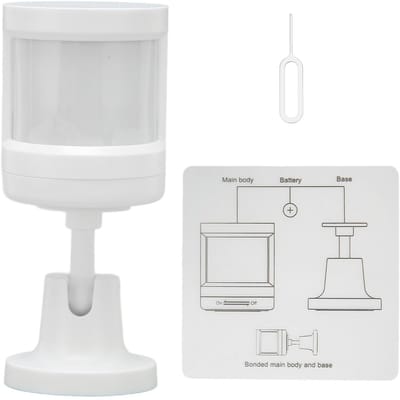 Infrarood Bewegingssensor Alert Bewegingssensor Alarm Detector Huisbeveiligingsmonitor voor Dagelijks Gebruik white