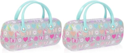 Ipetboom 2 stuks brillenkoker PU draagbare brillenkoker met cartoon kat lichte zonnebrillen etui meisjes brillenhouder - ShopVlot