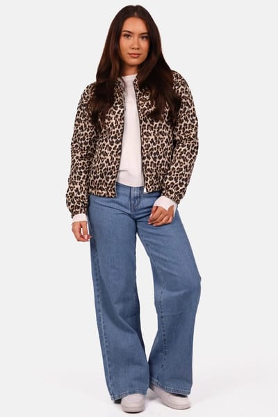 Getdrezzed Jasje - Maat: XS - Bomber jasje met ritssluiting leopard