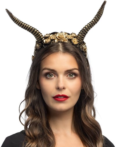 Boland - Diadeem Demona deluxe - Één maat - Volwassenen - Vrouwen - Demoon - Duivel - Voodoo - Halloween - Cosplay - Themafeest - Carnaval