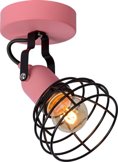 Lucide POLA - Plafondspot (Plafondlamp) Kinderkamer - Ø 10,5 cm - 1xE27 - Roze