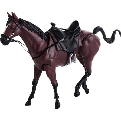 Pvc Paard Ferriet Actiefiguur Meervoudig Gewrichtsmodel Verzamelfiguur Paard Kunstenaar Schilderij Model Beweegbaar Model Mini Formaat Paard Figuurtje bruin