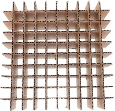 Verhuisdozen Verdelers - Doos Indelers - Breekbare Spullen Verpakken - Met Kleine Compartimenten - 20 x 20 x 5 cm