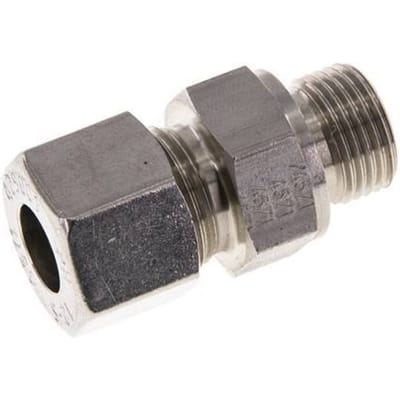 M18x1.5 Buitendraad x 12S RVS Rechte Snijring Koppeling 630 Bar DIN 2353 - FL2S-MC-ST-M18-12-S