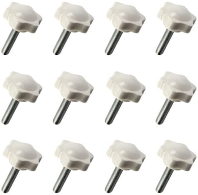 Cosensi- Handklemknop 12 Stuks - Aantrekschroef - Buitendraad - Kartelschroef - Kunststof Kop - Corrosiebescherming - Schroefknop