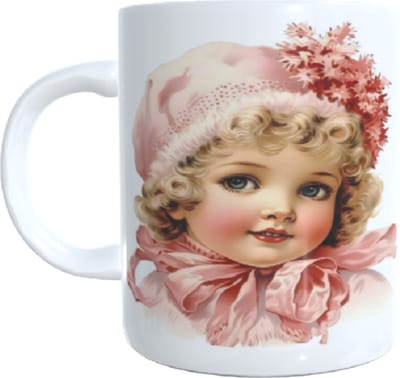 Bedrukte koffie beker - roze print - lief meisje - thee mok -