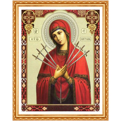 5D Doe-het-zelf Diamantschilderen Religie Diamanten Icoon van Sint Maria Ingelijst Garen Stof Handwerk 30X40CM white