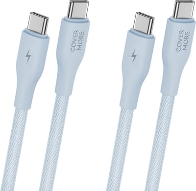 Usb C naar usb C kabel - 2 stuks - Blauw - Snellader - Geschikt voor Samsung, huawei, xiaomi, oneplus, android smartphone telefoon en tablet - Oplaadkabel - Fast charging
