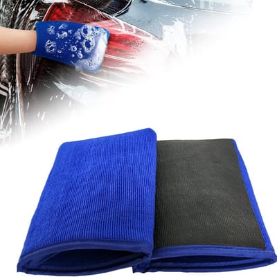 Klei Handschoen - Auto Kleien Polijsten - Autowashandschoen - Washandschoen Auto Klei - Clay Bar - Klei Bar - Auto Poetsen - Auto Detailing - Auto Handschoen - Auto Wassen - Clay Mitt - Hars, Teer, Vliegjes, Vogelpoep Verwijderen - Krasvrij