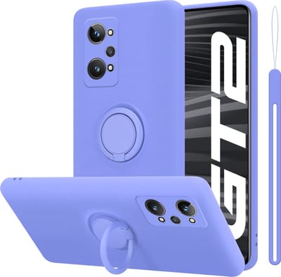 Cadorabo Hoesje geschikt voor Realme GT 2 / GT Neo 2 in LIQUID LICHT PAARS - Beschermhoes van flexibel TPU silicone Case Cover met ring