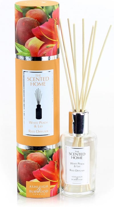 Ashleigh & Burwood Geurstokjes White Peach & Lily 150 ml reed diffuser
