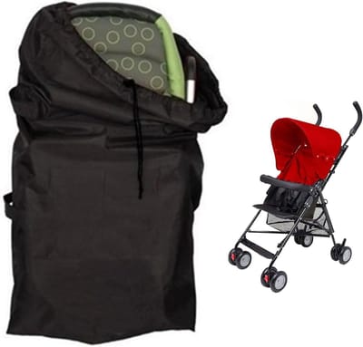 Universele transporttas voor kinderwagens, reistas voor kinderwagens in het vliegtuig, reistas voor kinderwagens, kinderwagentas voor vliegreizen, kinderwagentransporttassen voor treinreizen op de luchthaven (117 x 53 x 33 CM) Cyslmuk